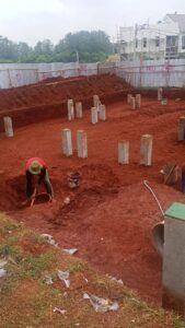 jasa kontraktor rumah cluster amalfi gali pondasi